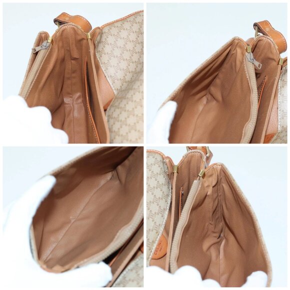 CELINE Macadam Canvas Shoulder Bag Beige Auth - Picture 14 of 16